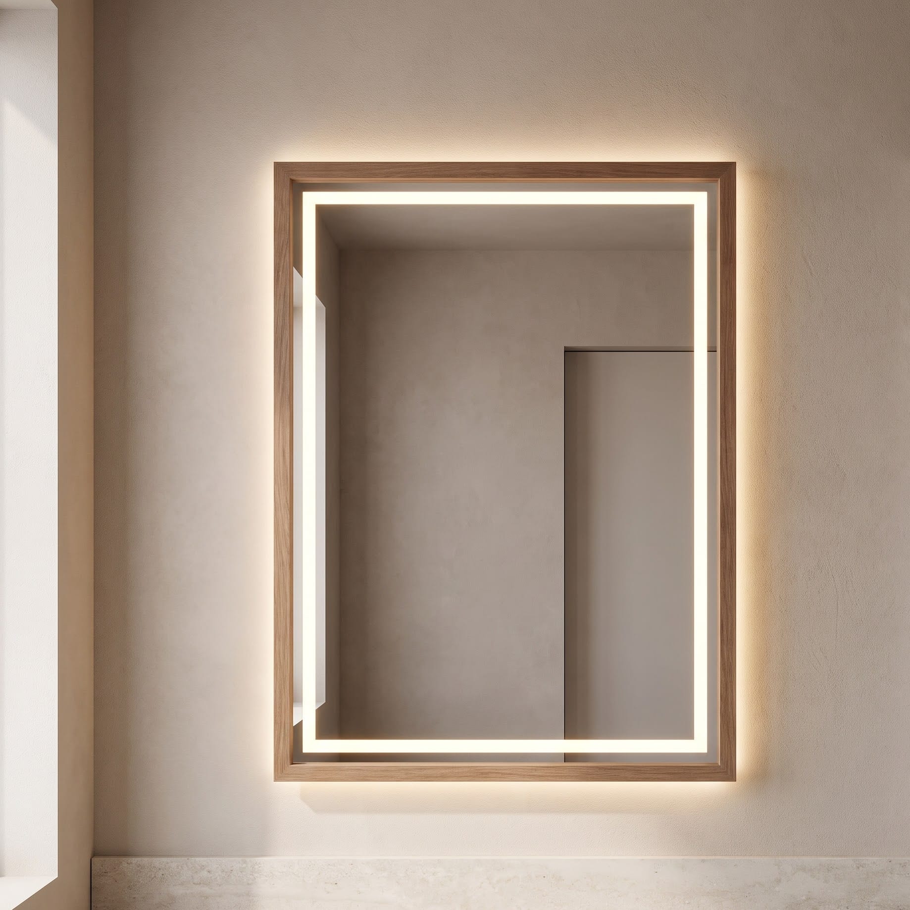 Briivue 24 x 32-Inch Lighted Mirror