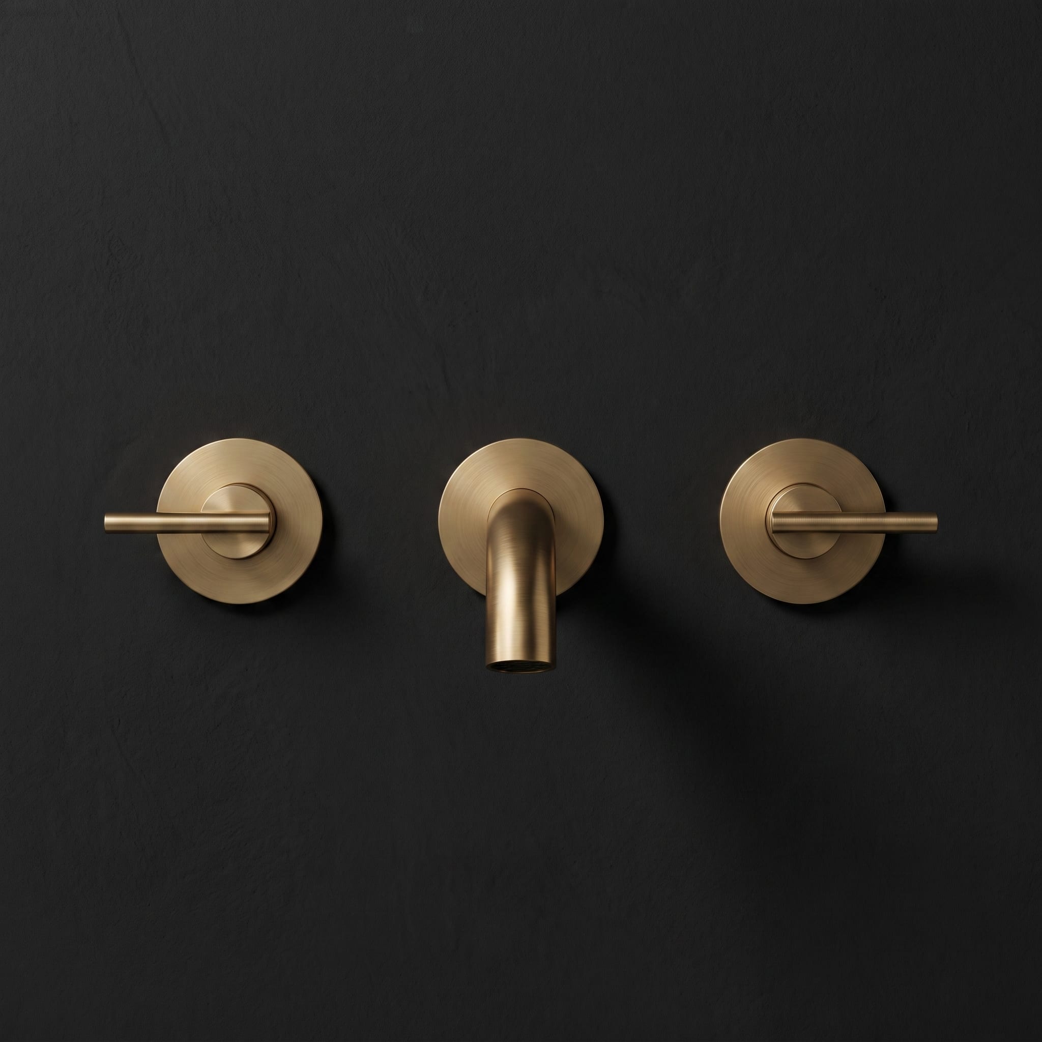 RBROHANT Solid Brass Wall-Mounted 2-Handle Bathroom Sink Faucet JK0303