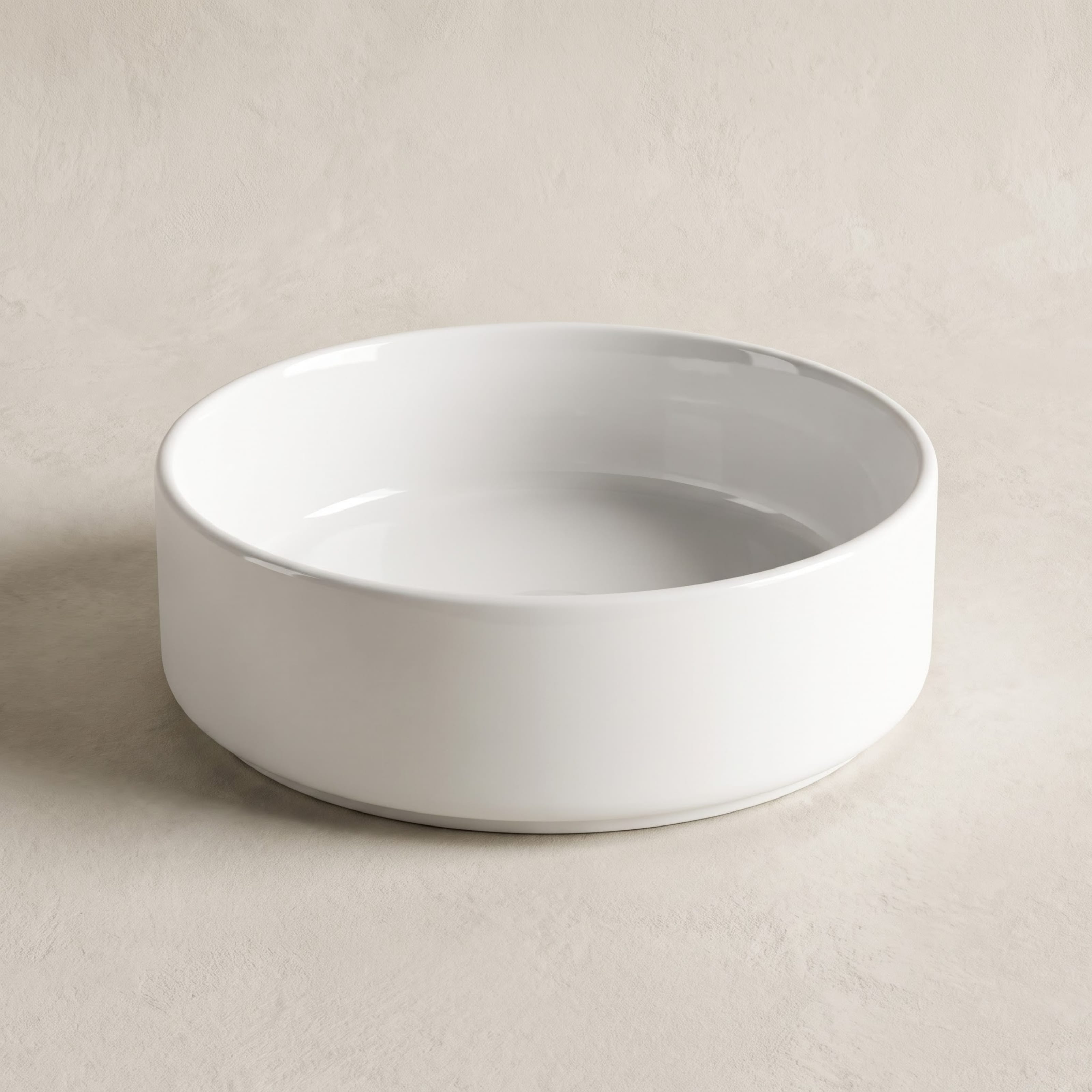 KES BVS121 White Ceramic Round Vessel Sink
