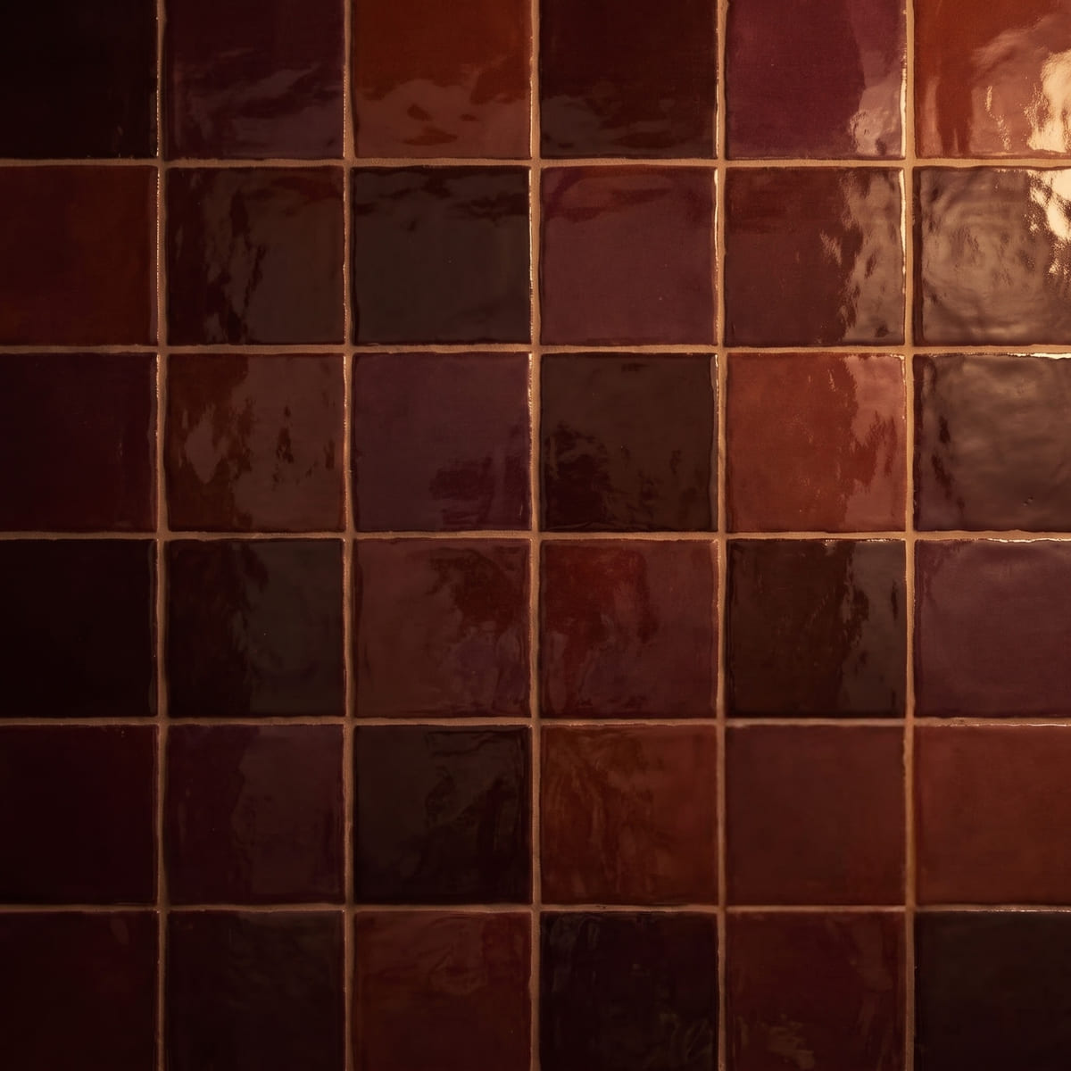 Bedrosians Zagora Maroon 4x4 Glazed Ceramic Tile