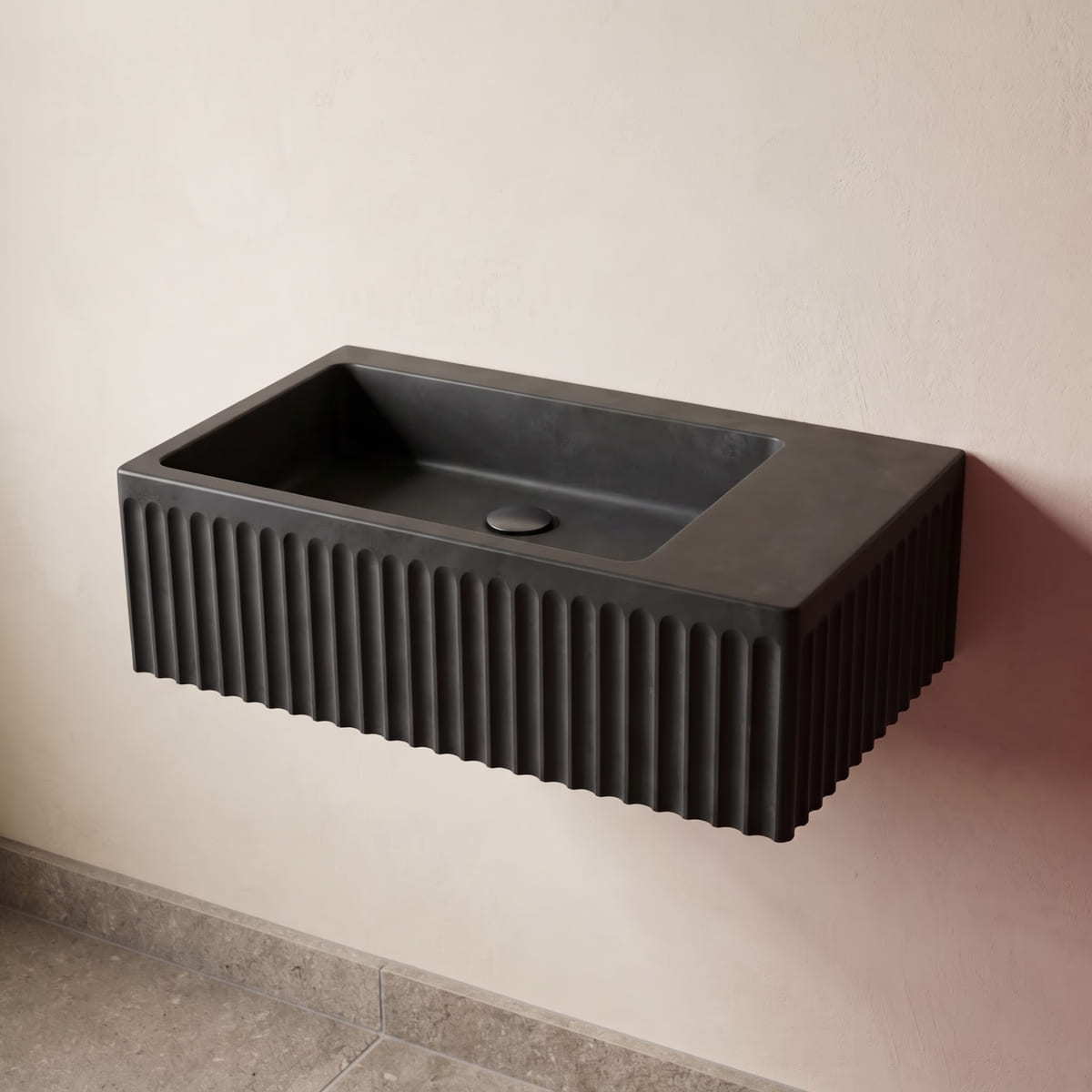 Swiss Madison Delice SM-WS355MB Wall Mount Bathroom Sink in Matte Black