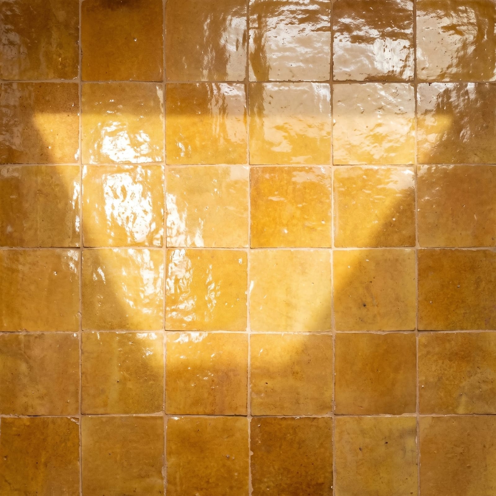 Villa Lagoon Tile Moroccan Zellige 4" x 4" Ceramic Wall and Floor Tile (Goldenrod)