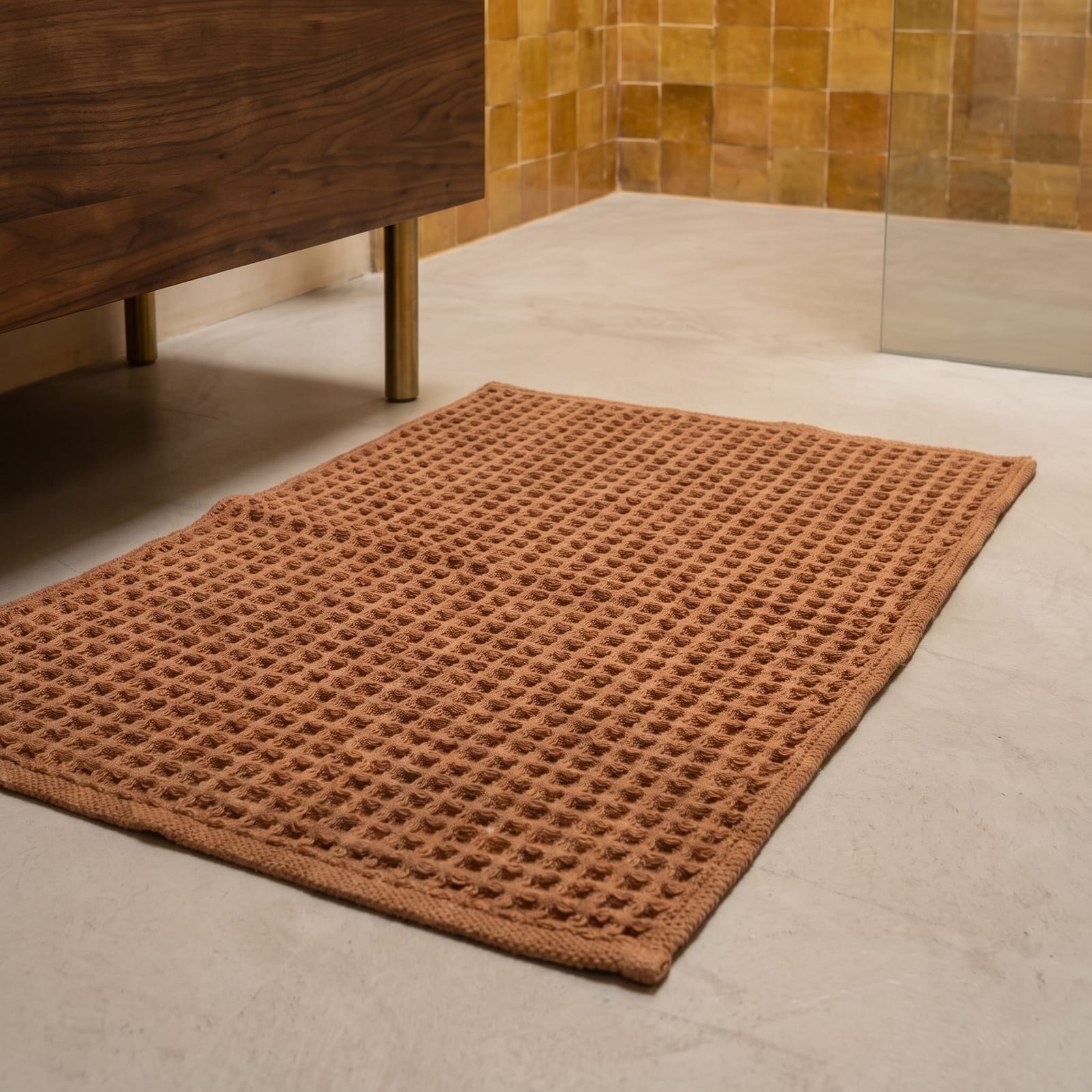 Casaluna™ Textured Bath Mat (Warm Brown)
