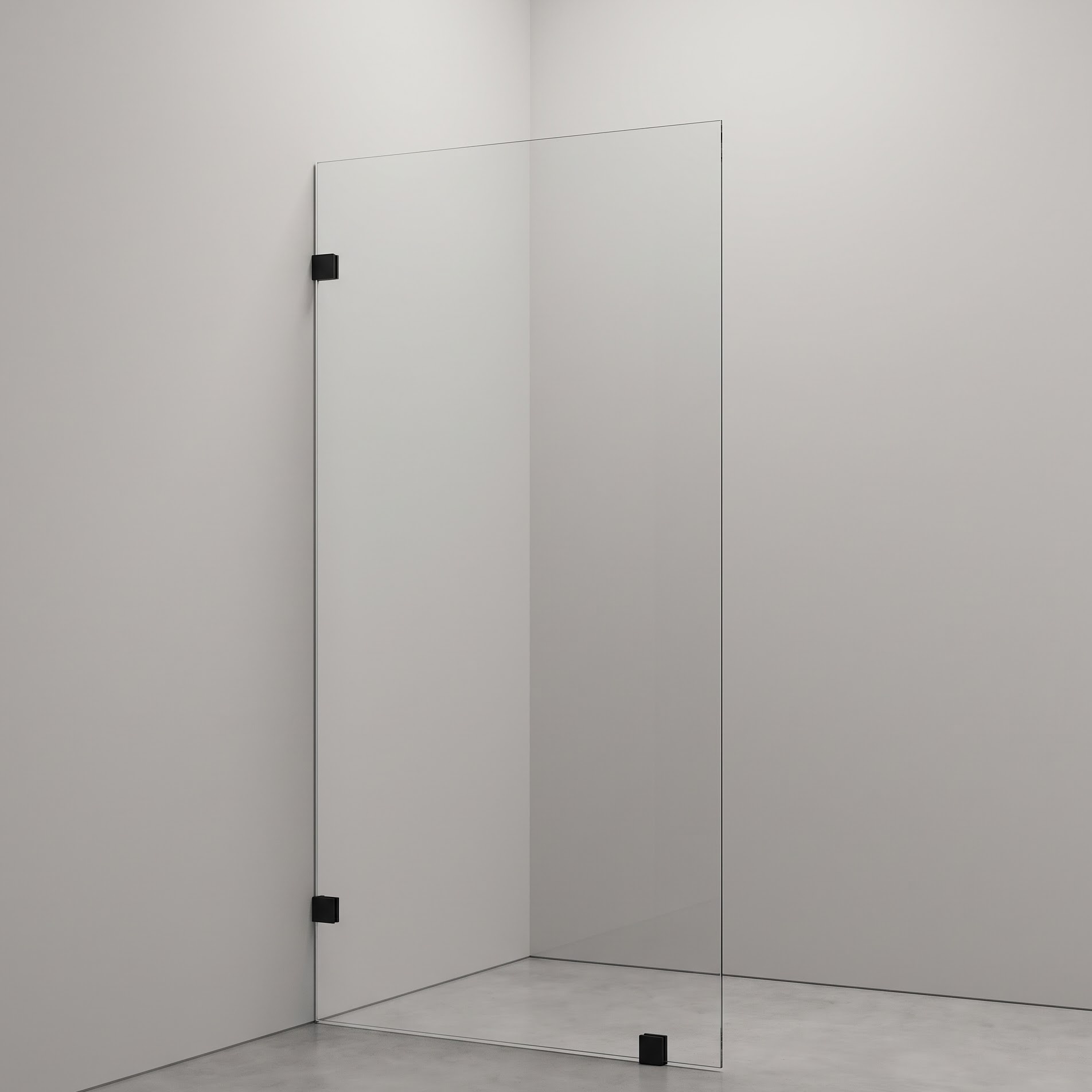 TcWwwc Fixed Frameless Shower Glass Panel (36 × 78 in)
