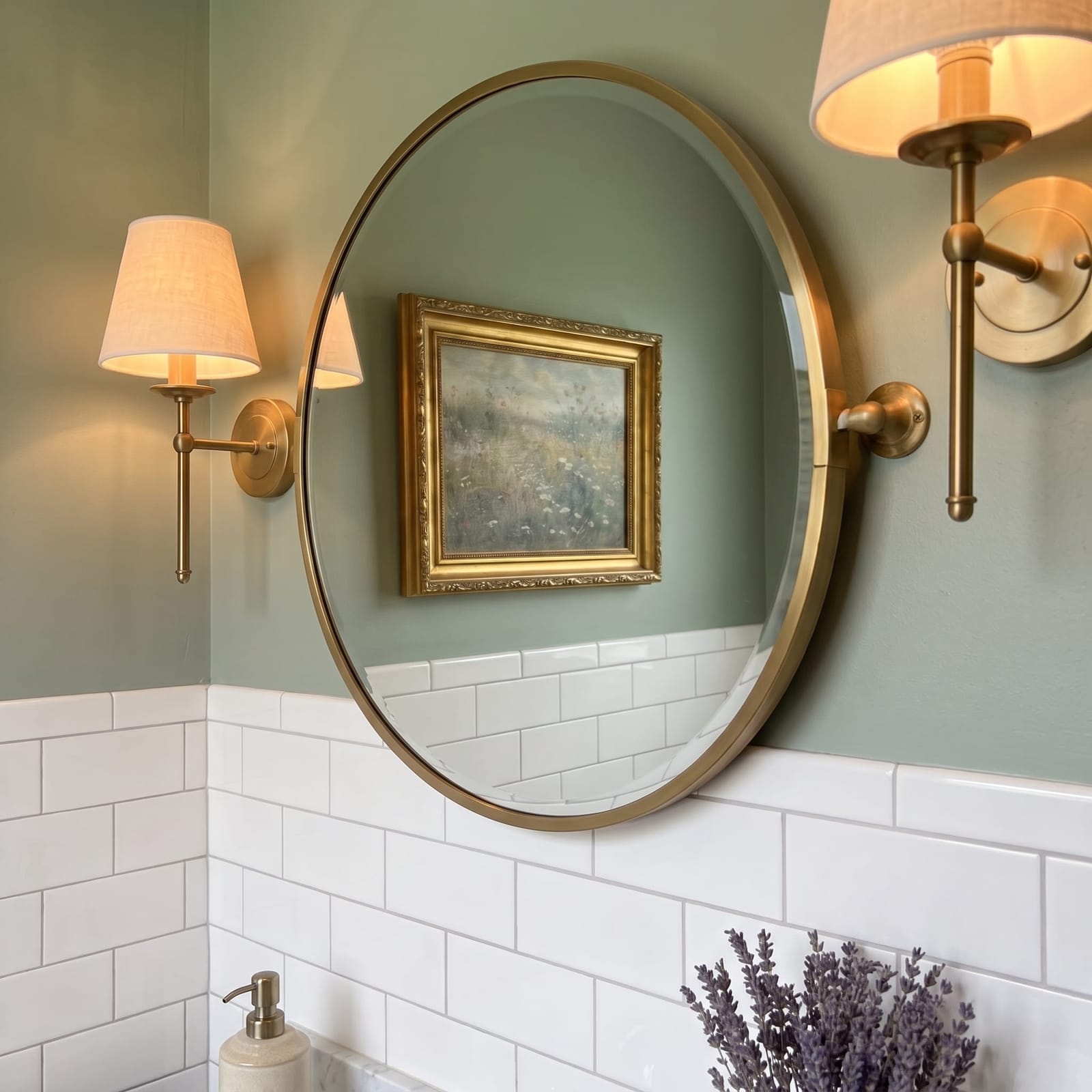 Kohler Essential Round Wall Mirror in Moderne Brushed Gold