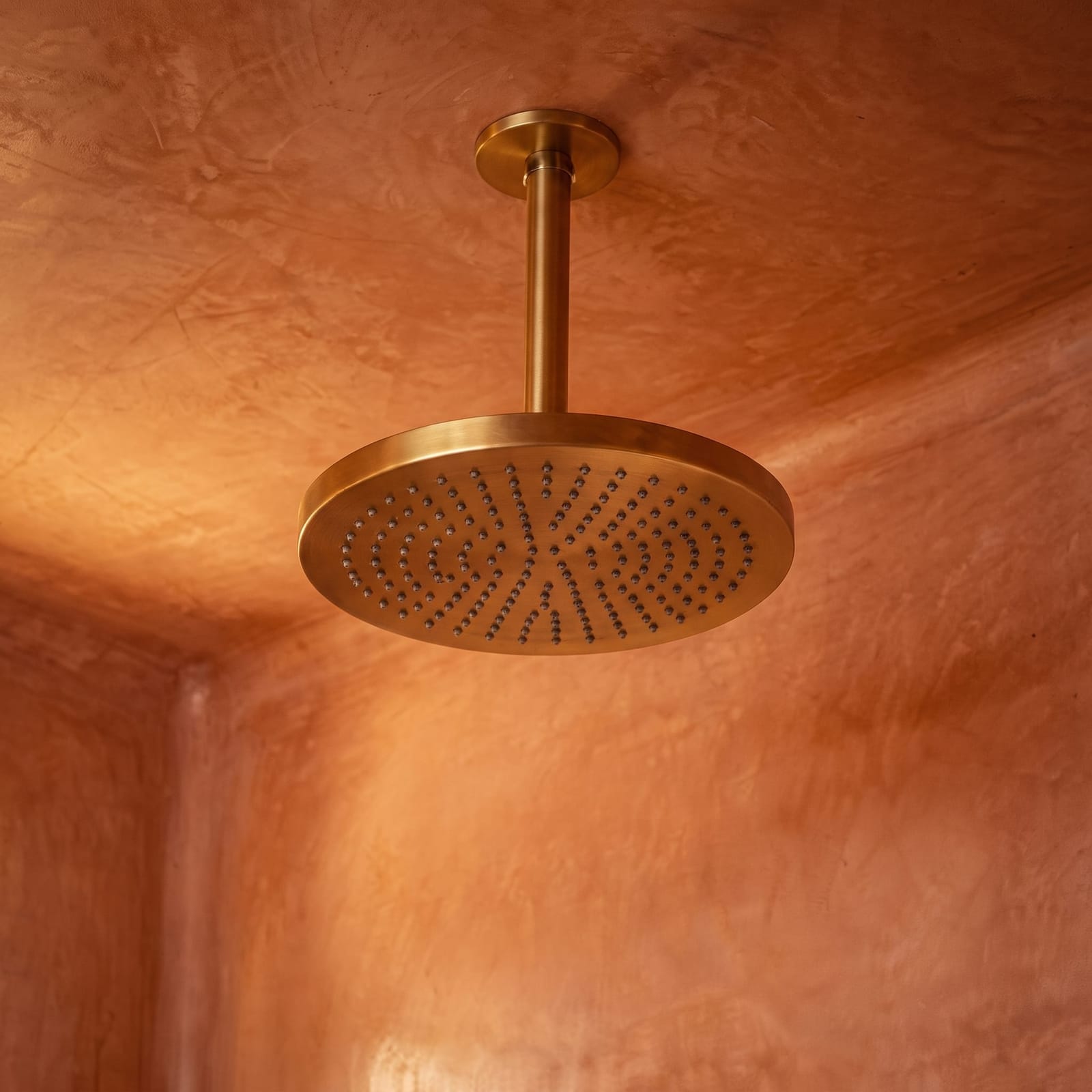 Kingston Brass Trimscape 10-Inch Round Raindrop Shower Head with Ceiling Arm
