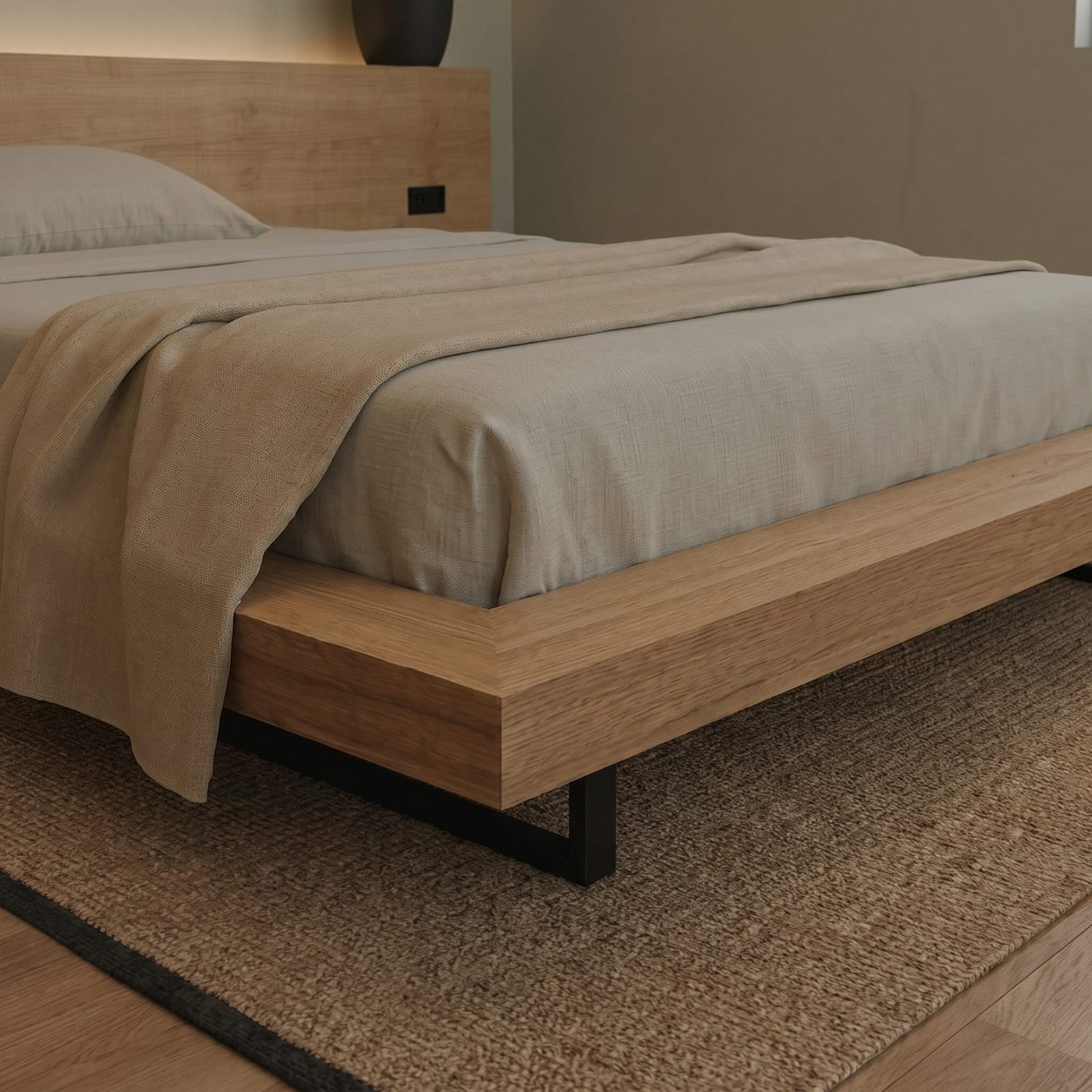 Article Basi Queen Bed Frame - Oak
