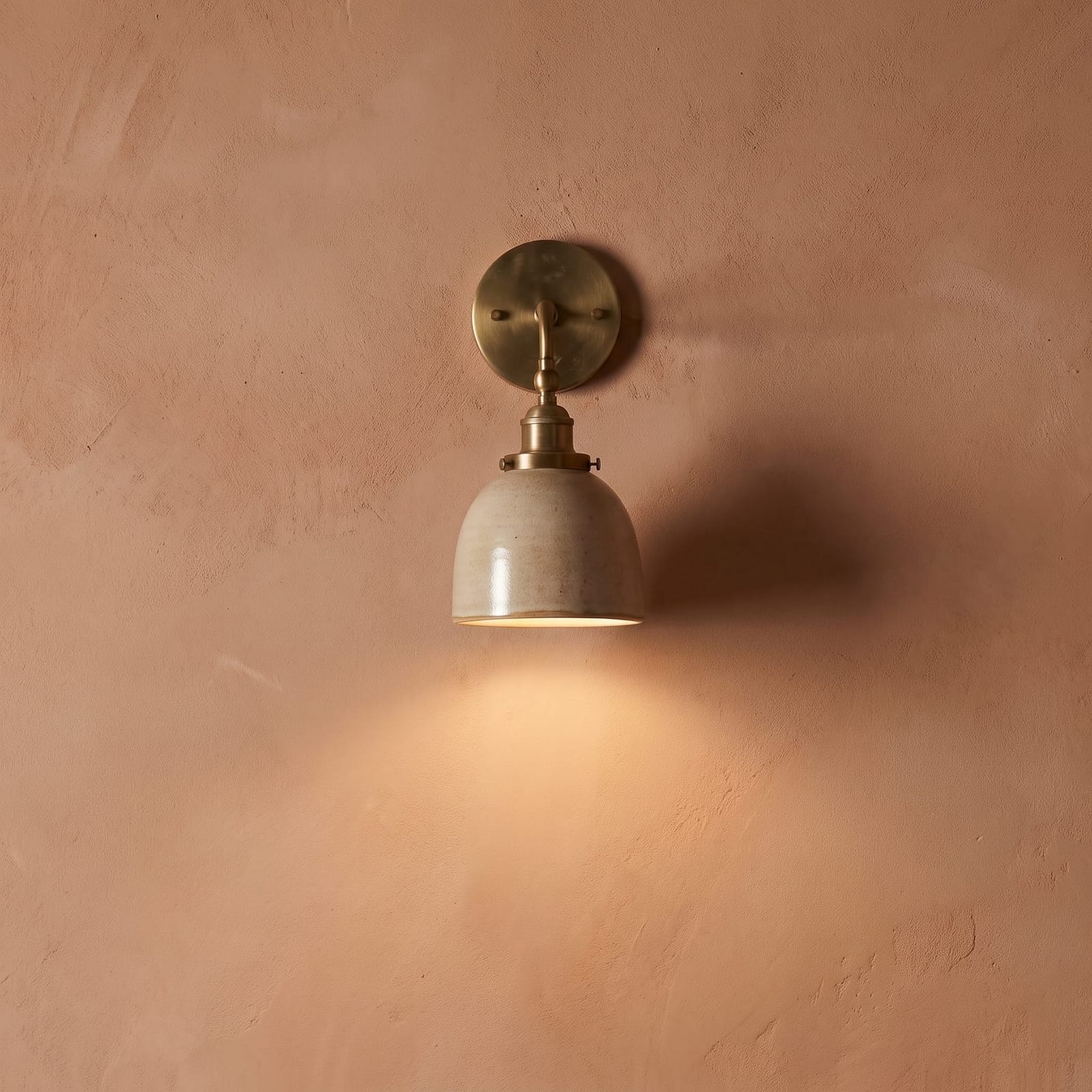 Trillium Sconce, Ceramic Shades