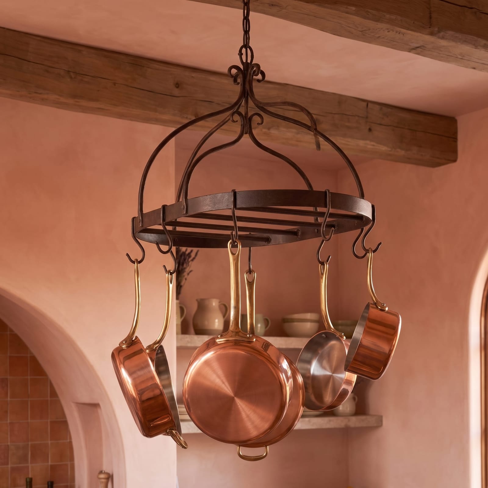 Enclume Cottage Round Rack with 6 Hooks
