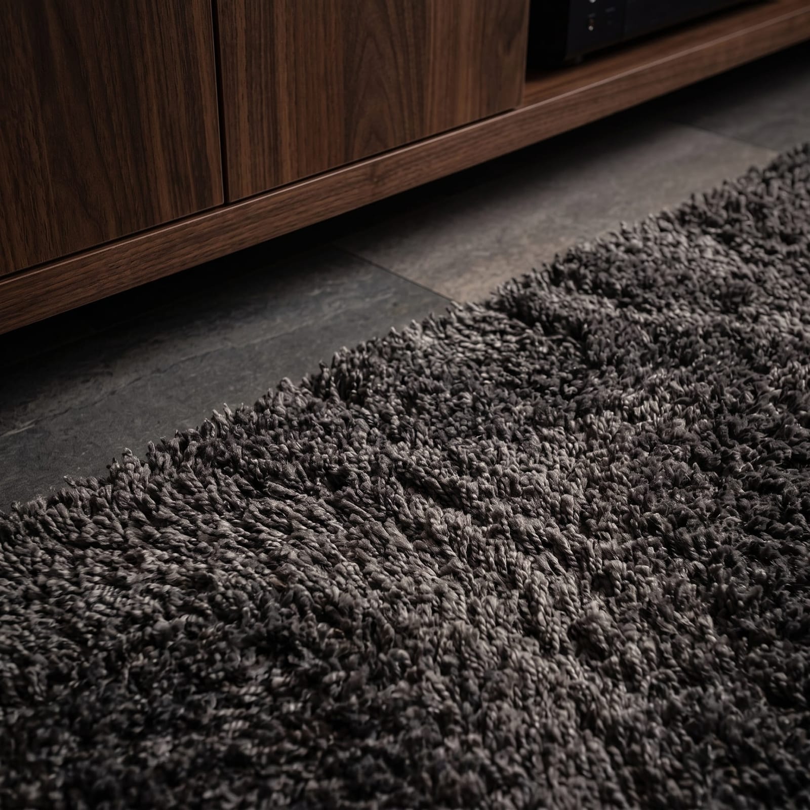 Rug Factory Plus Handmade Shag Charcoal Rug