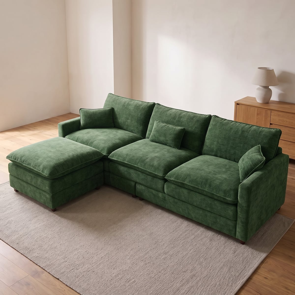 Deep Forest Green Modular Sectional